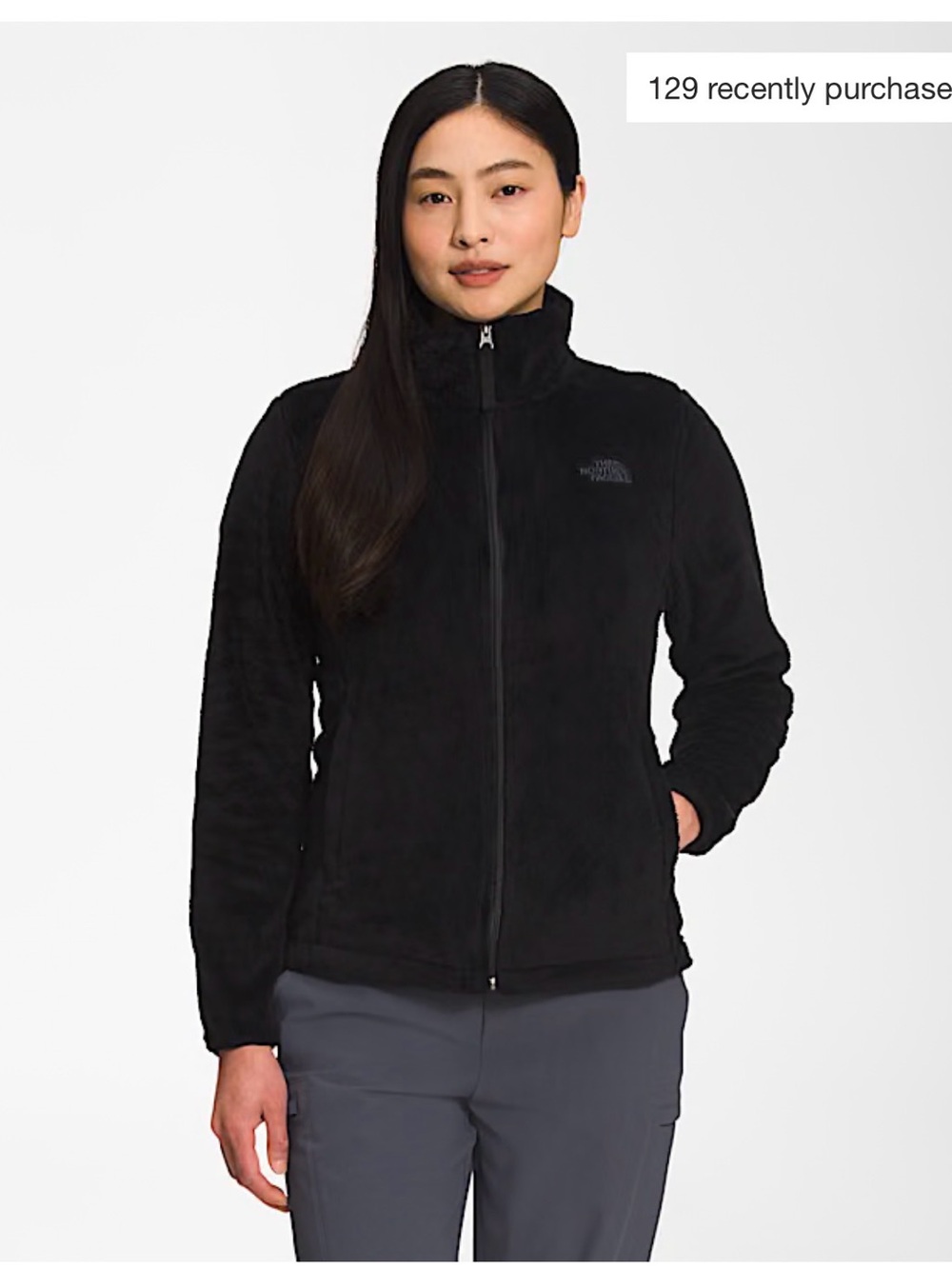 The North Face Black Teddy Fleece Full-Zip Jacket